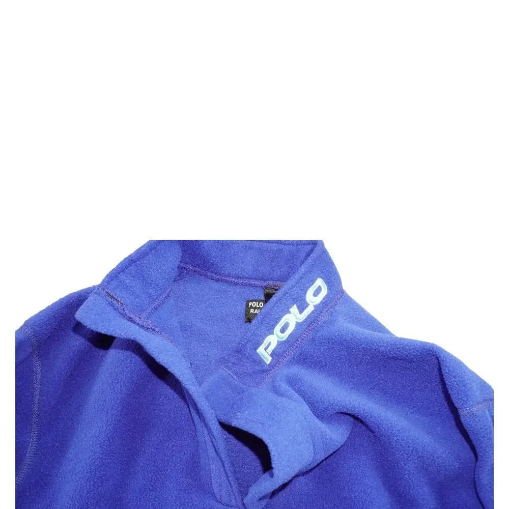 Polo Ralph Lauren Vintage Blue Fleece Pullover – Size M